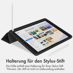 Accezz Smarte Klapphülle aus Silikon für das iPad 6 (2018) 9.7 Zoll / iPad 5 (2017) 9.7 Zoll - Schwarz