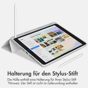 Accezz Smarte Klapphülle aus Silikon für das iPad 6 (2018) 9.7 Zoll / iPad 5 (2017) 9.7 Zoll - Grau
