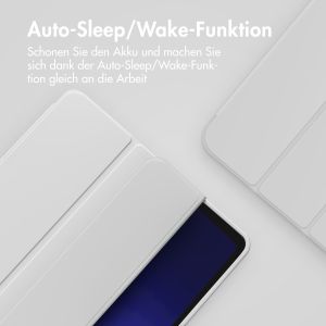 Accezz Smarte Klapphülle aus Silikon für das Samsung Galaxy Tab A9 Plus - Grau
