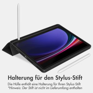 Accezz Smarte Klapphülle aus Silikon für das Samsung Galaxy Tab A9 8.7 Zoll - Schwarz