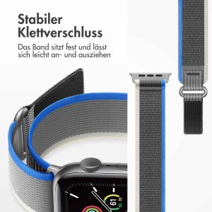 iMoshion Nylon-Armband Trail für die Apple Watch Series 1-9 / SE - 38/40/41 mm - Blue Grey