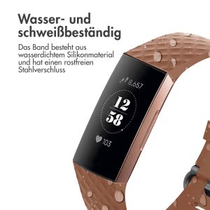 iMoshion Silikonband für die Fitbit Charge 3 / 4 - Braun