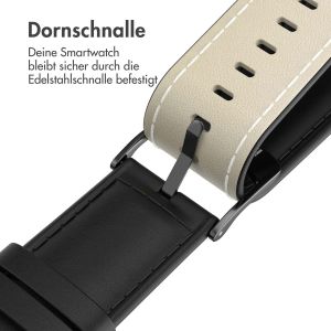 iMoshion Klassisches Lederarmband für die Apple Watch Series 1-9 / SE – 38/40/41 mm – Schwarz