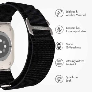 iMoshion Nylon-Armband Alpine für die Apple Watch Series 1-9 / SE - 38/40/41 mm - Schwarz