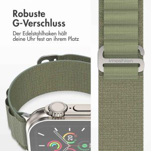 iMoshion Nylon-Armband Alpine für die Apple Watch Series 1-9 / SE - 38/40/41 mm - Olive