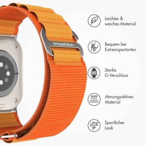 iMoshion Nylon-Armband Alpine für die Apple Watch Series 1-9 / SE / Ultra (2) - 42/44/45/49 mm - Orange