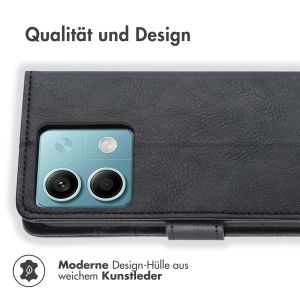 iMoshion Luxuriöse Klapphülle für das Xiaomi Redmi Note 13 (5G) - Schwarz