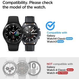 Spigen ﻿GlastR Slim HD Screenprotector 3er-Pack für das Samsung Galaxy Watch 4 42mm / Watch 3 41mm