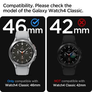 Spigen Chrono Shield für die Samsung Galaxy Watch 4 Classic - 46 mm - Silber