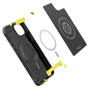 Spigen Rugged Armor Backcover MagSafe für das iPhone 14 - Schwarz