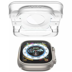 Spigen EZ FIT Glas.tR Displayschutzfolie mit Applikator für die Apple Watch Ultra (2) - 49 mm - Transparent
