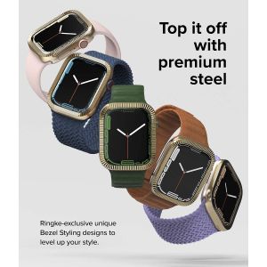 Ringke Bezel Styling für die Apple Watch Series 7 / 8 / 9 - 45 mm - Matte Curve Gold