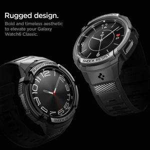 Spigen Rugged Armor™ Pro Case für die Samsung Galaxy Watch 6 Classic - 43 mm - Schwarz
