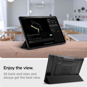 Spigen Rugged Armor Pro Klapphülle für das Samsung Galaxy Tab S9 FE Plus - Schwarz
