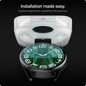 Spigen EZ FIT Glas.tR Displayschutzfolie mit Applikator für die Samsung Galaxy Watch 6 Classic - 47 mm - Transparent