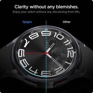 Spigen EZ FIT Glas.tR Displayschutzfolie mit Applikator für die Samsung Galaxy Watch 6 Classic - 43 mm - Transparent