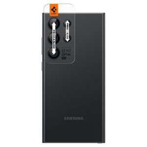 Spigen GLAStR Kameraprotektor aus Glas 2er-Pack für das Samsung Galaxy S24 Ultra - Schwarz