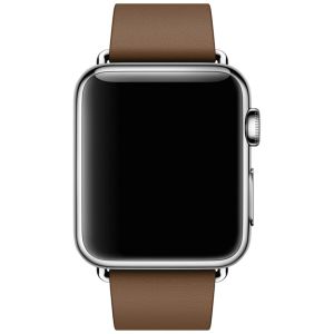 Apple Leather Band Modern Buckle für die Apple Watch Series 1-9 / SE - 38/40/41 mm - Größe M - Braun