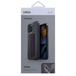 Uniq Heldro Backcover Flexgrip für das iPhone 13 Pro Max - Grau