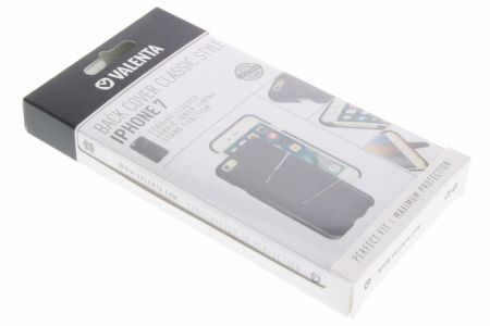 Valenta Back Cover Classic Style iPhone SE (2022 / 2020) / 8 / 7 - Schwarz