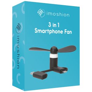 iMoshion 3-in-1 Ventilator für Smartphones Lightning, USB-C & Micro-USB - Orange