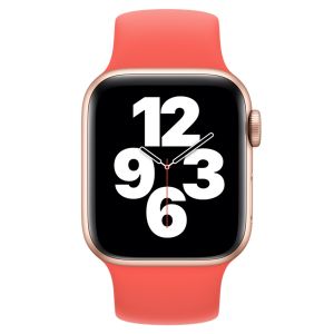 Apple Solo Loop für die Apple Watch Series 1-9 / SE - 38/40/41 mm - Größe 5 - Pink Citrus