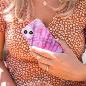 Selencia Aurora Fashion Back Case für das iPhone 14 Pro - ﻿Strapazierfähige Hülle - 100 % recycelt - Ocean Shell Purple