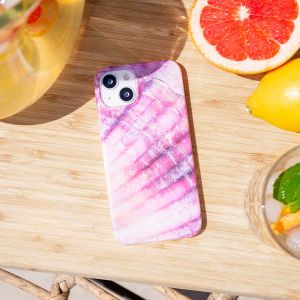 Selencia Aurora Fashion Back Case für das iPhone 14 Plus - ﻿Strapazierfähige Hülle - 100 % recycelt - Ocean Shell Purple