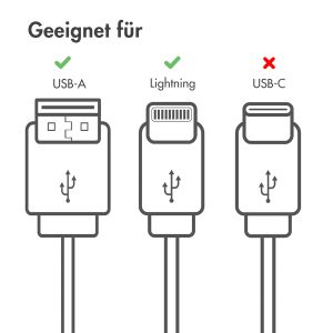 iMoshion ﻿Lightning- auf USB-Kabel – nicht MFi-zertifiziert – Geflochtenes Gewebe – 2 m – Rosa
