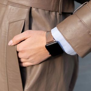 Burga Mailändische armband für das Apple Watch Series 1-9 / SE / Ultra (2) - 42/44/45/49mm - Rose Gold