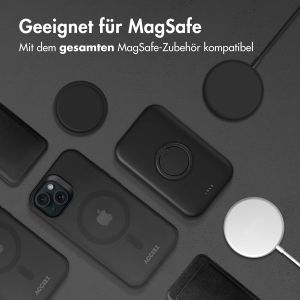 Accezz Rugged Frosted Back Cover mit MagSafe für das iPhone 14 Pro Max - Schwarz