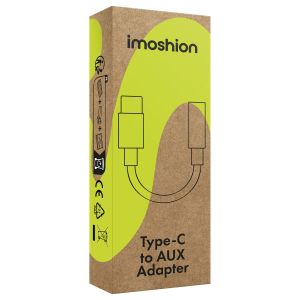 iMoshion AUX-Adapter – USB-C auf 3,5 mm/Audio-Klinkenadapter – USB-C Stecker auf AUX-Buchse – Schwarz