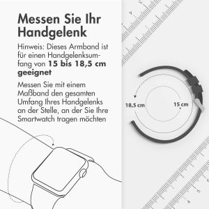 iMoshion Sportarmband⁺ für die Apple Watch Series 1-9 / SE / Ultra (2) - 42/44/45/49 mm - Größe S/M - Wine Red & Black