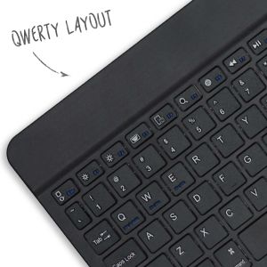 Accezz QWERTY Bluetooth Keyboard Klapphülle für das Samsung Galaxy Tab A9 Plus