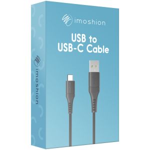 iMoshion USB-C- auf USB-Kabel - Geflochtenes Gewebe - 1,5 m - Schwarz