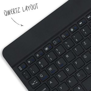 Accezz QWERTZ Bluetooth Keyboard Klapphülle iPad 9 (2021) 10.2 Zoll / iPad 8 (2020) 10.2 Zoll / iPad 7 (2019) 10.2 Zoll 