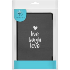 iMoshion Design Slim Hard Case Sleepcover Klapphülle für das Amazon Kindle (2022) 11th gen - Live Laugh Love