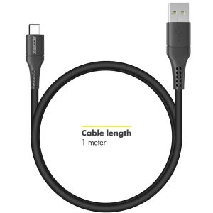Accezz USB-C auf USB-Kabel für das iPhone 15 Plus - 1 m - Schwarz