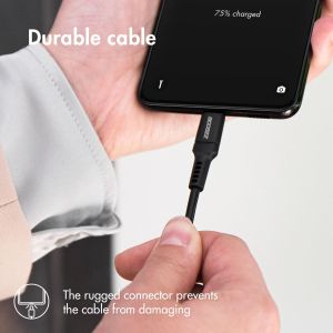 Accezz USB-C auf USB-Kabel für das iPhone 15 Pro Max - 1 m - Schwarz