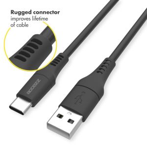 Accezz USB-C auf USB-Kabel für das Samsung Galaxy A51 - 1 m - Schwarz