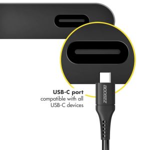 Accezz USB-C auf USB-Kabel für das iPhone 15 Pro Max - 1 m - Schwarz