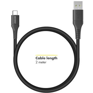 Accezz USB-C auf USB-Kabel für das Samsung Galaxy S21 - 2 m - Schwarz