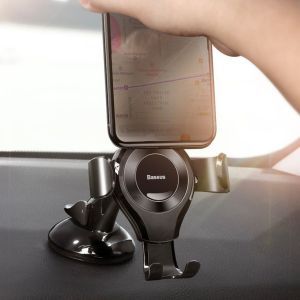 Baseus Osculum Type Gravity Car Mount für das iPhone 13 Pro - Handyhalterung für das Auto - Armaturenbrett - Schwarz