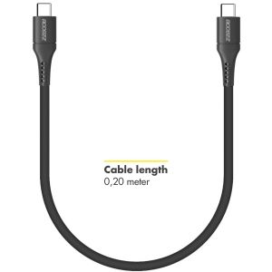 Accezz USB-C auf USB-C-Kabel für das iPhone 15 Plus - 0,2 m - Schwarz