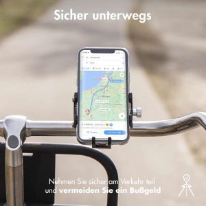 iMoshion Handyhalterung für das Fahrrad für das iPhone 13 Mini - Verstellbar - Universell - Aluminium - Schwarz