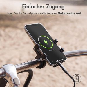 iMoshion Handyhalterung für das Fahrrad für das Samsung Galaxy A52 (4G) - Verstellbar - Universell - Aluminium - Schwarz