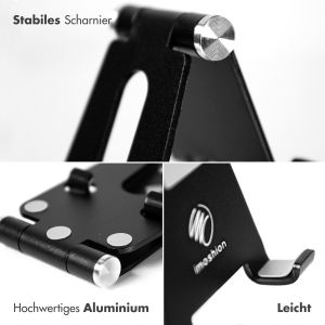 iMoshion Handyhalterung für den Schreibtisch für das iPhone Xs Max - Tablethalter für den Schreibtisch - Verstellbar - Aluminium - Schwarz