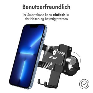 Accezz Handyhalterung für das Fahrrad für das Samsung Galaxy S23 Ultra - Verstellbar - Universell - Aluminium - Schwarz