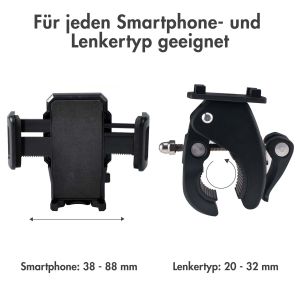 Accezz Handyhalterung für das Fahrrad für das iPhone 15 Plus - Verstellbar - Universell - Schwarz