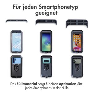 Accezz Handyhalterung Pro für das Fahrrad für das Samsung Galaxy A52 (4G) – universell – mit Gehäuse – schwarz